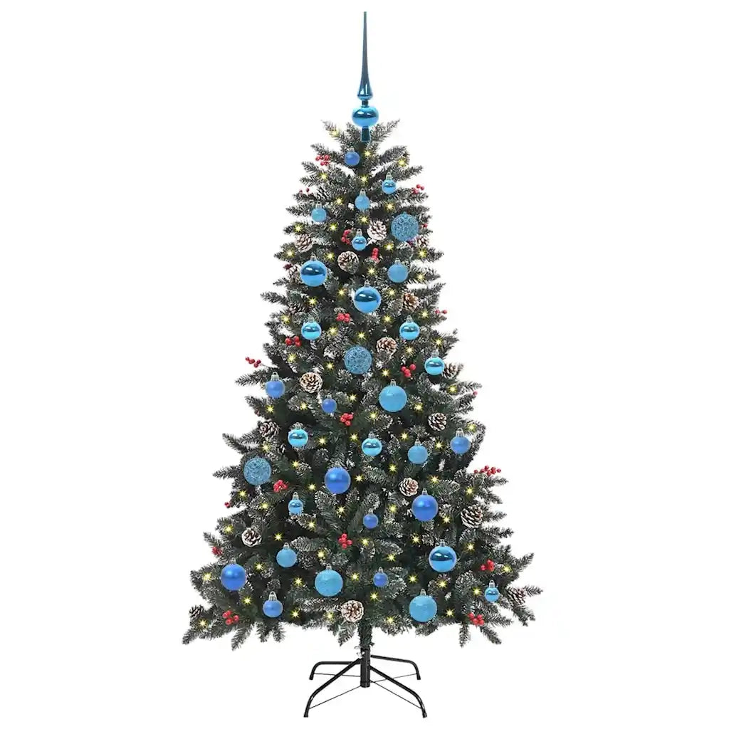 Albero di Natale artificiale con 150 LED Verde 150 cm