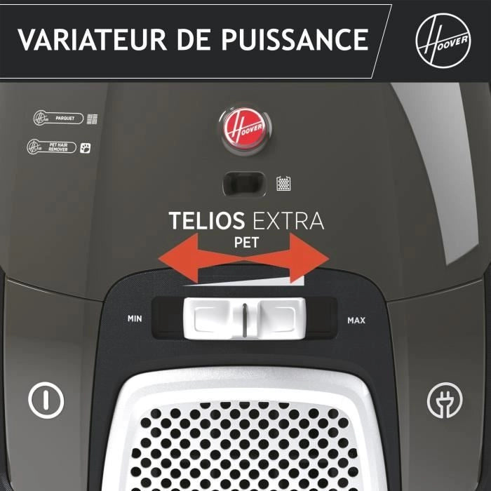 Aspirapolvere con sacco e bidone - HOOVER Telios Extra TXL20PET - 700 W - 3,5 L - 69 dBA - Speciale per Animali