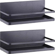 2 Pezzi di Raccordo Erbaceo con Magnetismo Forte, Ideali per la Conservazione dei Pannelli in Spazio Ridotto per Piccole Cucine/ Appartamenti, Cassetto Metallico per la Conservazione dei Pannelli Erbacei (Nero)
