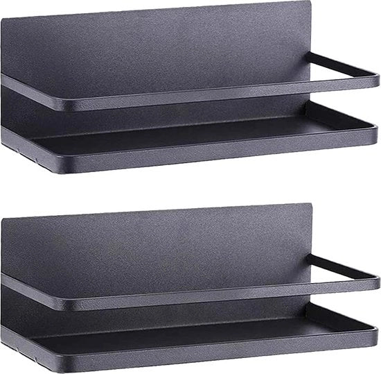2 Pezzi di Raccordo Erbaceo con Magnetismo Forte, Ideali per la Conservazione dei Pannelli in Spazio Ridotto per Piccole Cucine/ Appartamenti, Cassetto Metallico per la Conservazione dei Pannelli Erbacei (Nero)