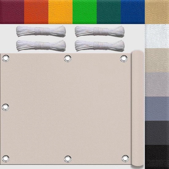 Tenda solare 2 x 3 m mini impermeabile - copertura esterna - protezione dal vento - colore taupe