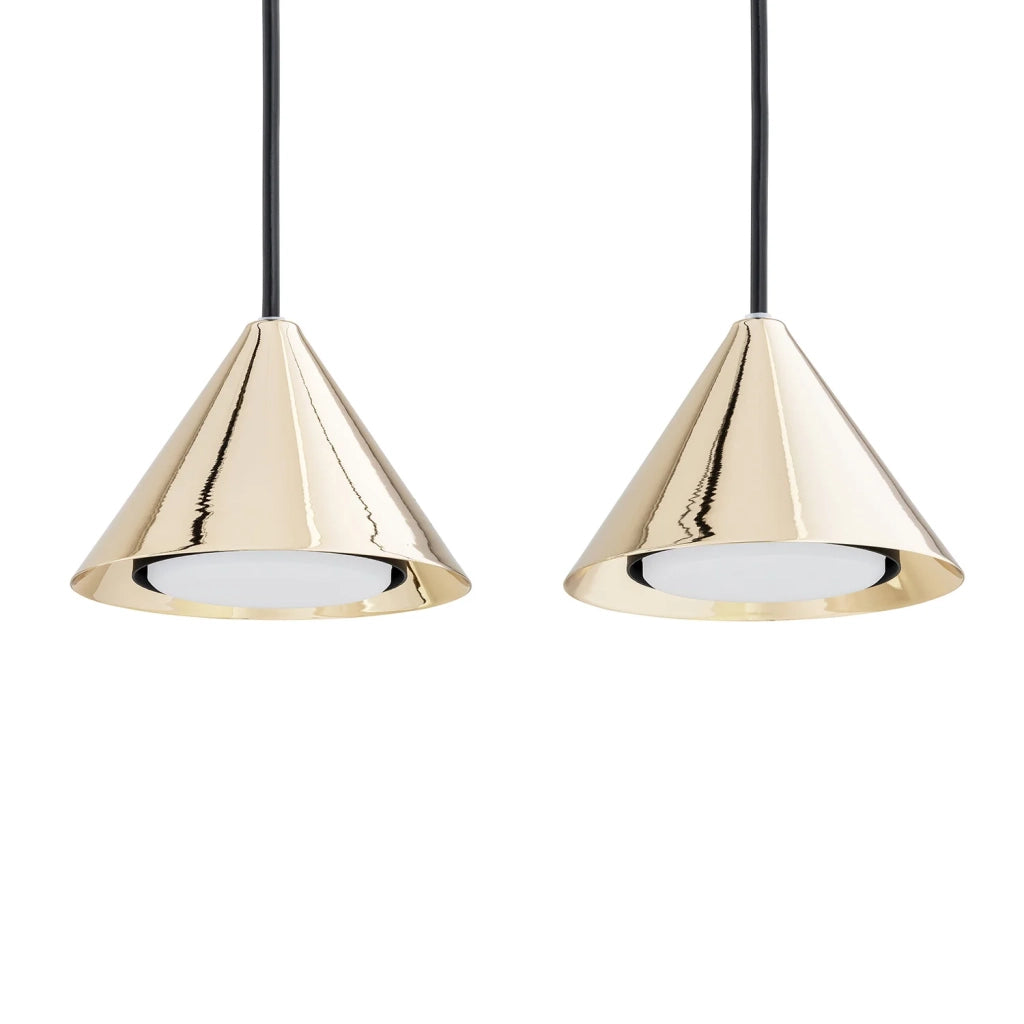 Sospensione Minimal Skadi 3 Luci In Acciaio Oro