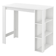 Tavolo da bar di design con superfici di appoggio tavolo da bistrot con 3 ripiani pannello di particelle 110 x 50 x 103 cm bianco 03_0006204