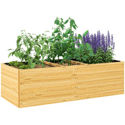 Hochbeet in legno con 3 zone ¨C zephmum ¨C 140x60x40 cm