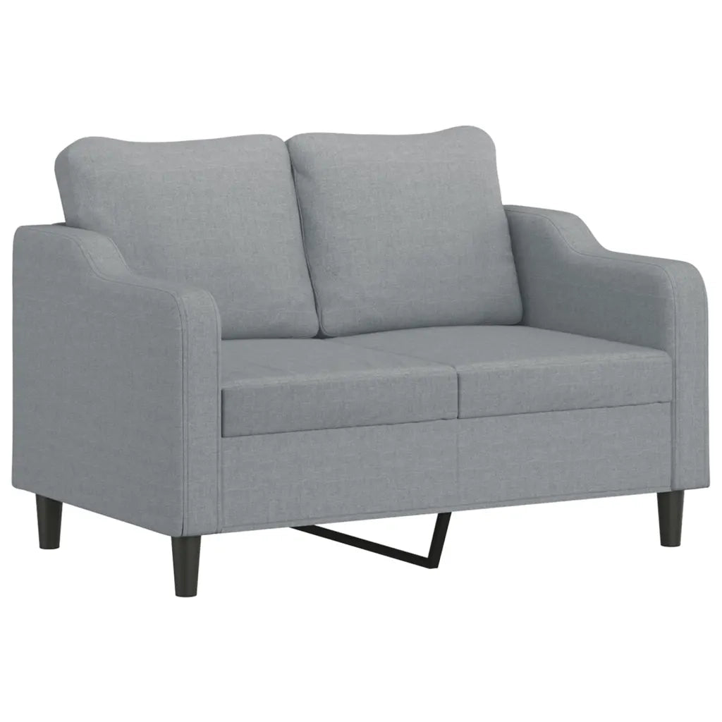 Divano a 2 Posti Grigio Chiaro 120 cm in Tessuto 359351