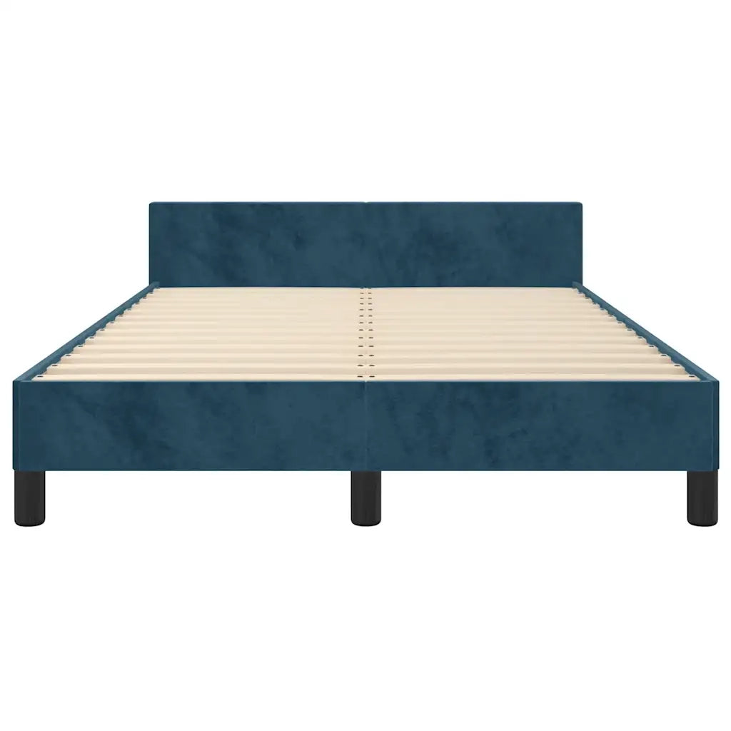Giroletto senza Materasso Blu Scuro 120x190 cm Velluto