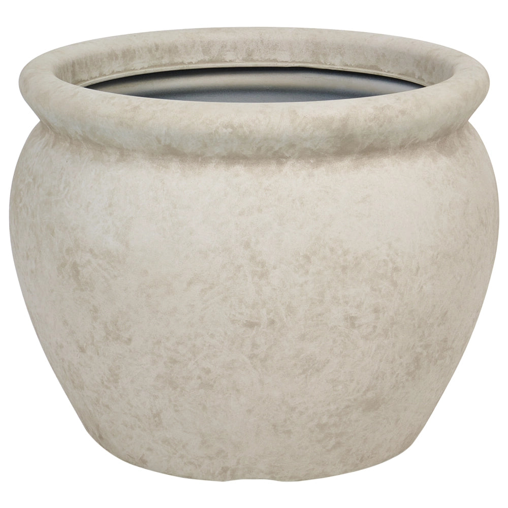 Vaso da fiori alto in pietra per giardino, per interni ed esterni 45x38 cm verde scuro giardino terrazzo