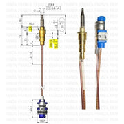 TERMOCOPPIA GAS FUOCHI PIANI COTTURA ELECTROLUX REX Sonda 52cm - Electrolux Rex Aeg Zoppas