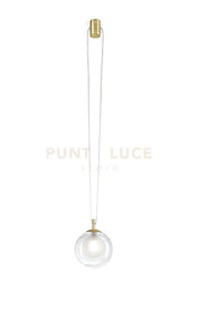 ALADINO SOSPENSIONE 1 LUCE VETRO TRASPARENTE D.15CM ATTACCO G9