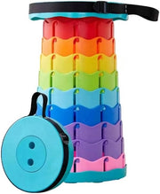 Campingkruk telescopica pieghevole - Sedia da pesca portatile con colori arcobaleno