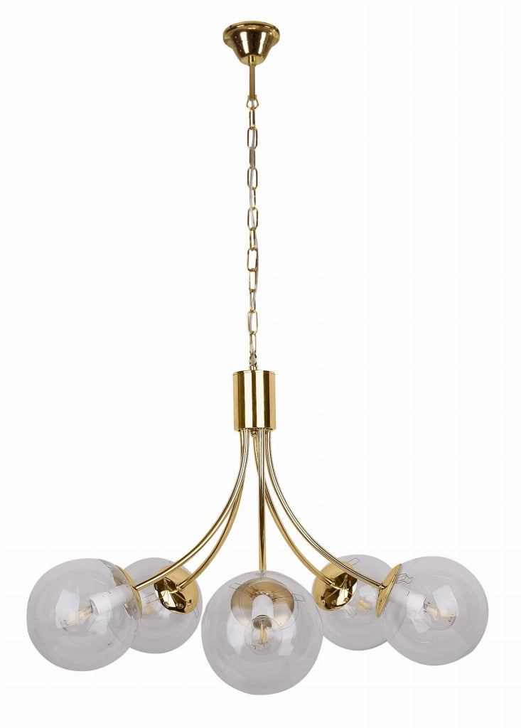 Lampadario Candellux DANI oro/vetro 5xE14 40W Ø60cm