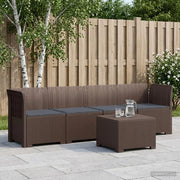 Divano da Giardino a 4 Posti con Cuscini in Stile Rattan PP 3443861