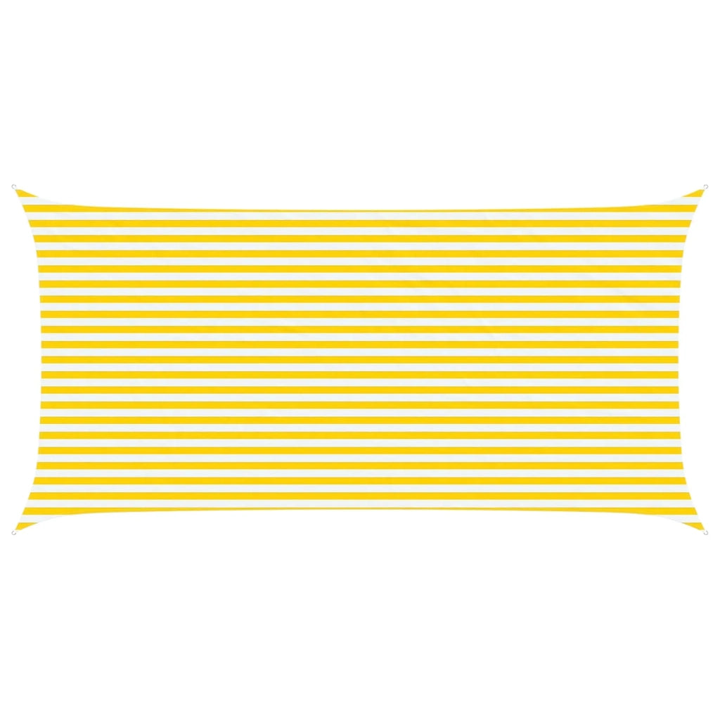 Vela da ombra solare Giallo e Bianco 6 x 3 m