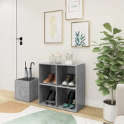 Scarpiera Ingresso-Scaffale per scarpe Grigio Cemento 105x35,5x70 Legno Multistrato
