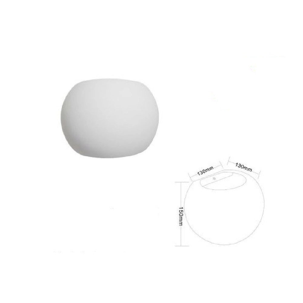 Trade Shop - Applique Da Parete In Gesso Tondo Up E Down Lampada Attacco G9 Verniciabile E07 -