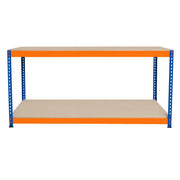 Banco da Lavoro a 2 Ripiani S-Rax - Postazione di lavoro 300kg - 180x60x90cm