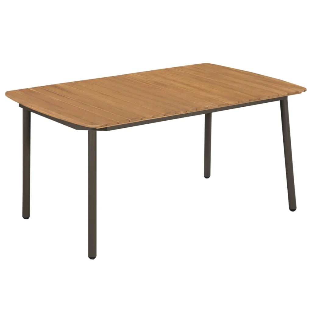 Set da pranzo da giardino per esterni 5 pezzi in resina di vimini nera 02_0013908
