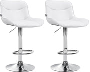 2er Set Barhocker Vonore Kunstleder chrom