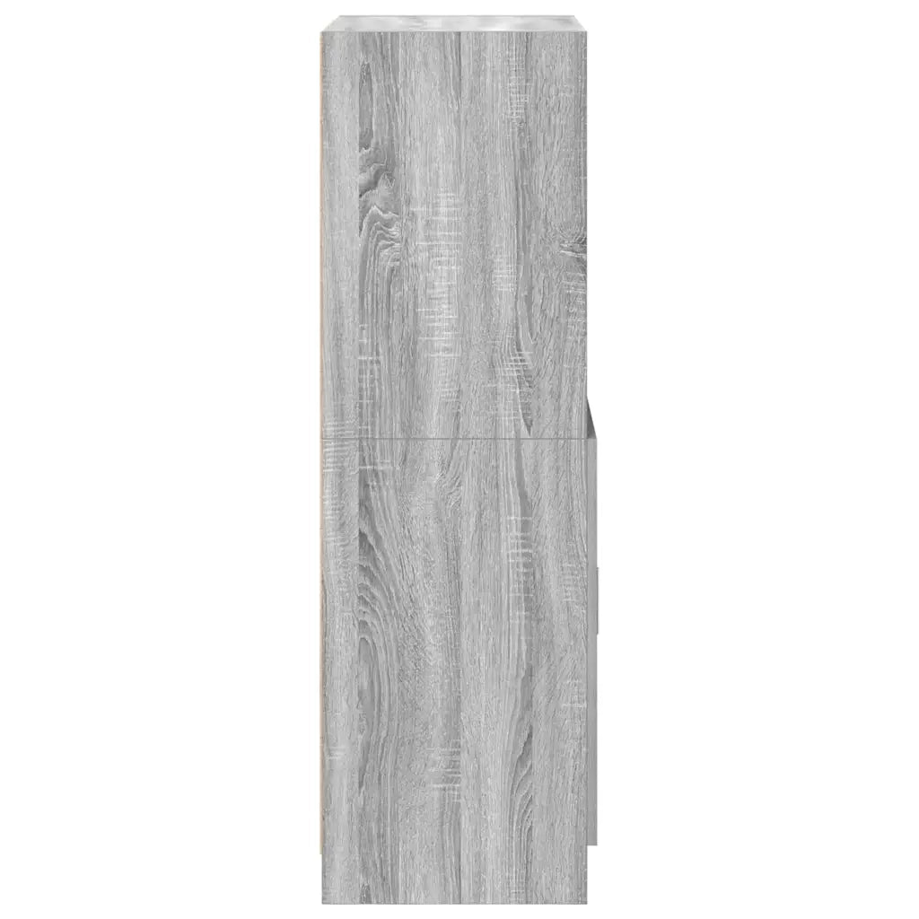 Armadietto Cucina-Mobiletto da Cucina Grigio Sonoma 57x41,5x131,5 cm in Truciolato