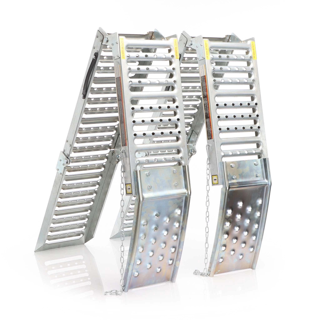 Set rampe pieghevoli 2x 800 kg in acciaio 2in1 per carico e manutenzione