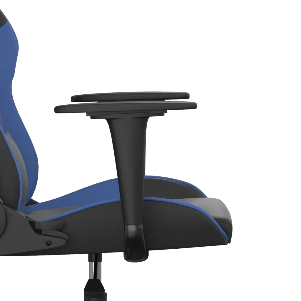 Sedia da Gaming | Sedia da e-sports Massaggiante Nero e Blu in Similpelle