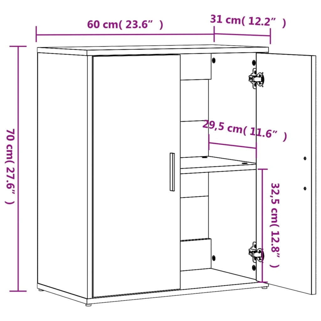 Buffet credenza cassettiera armadio mobile contenitore organizer per cucina soggiorno salotti set da 2 60 x 31 x 70 cm legno ingegnerizzato grigio 02_0036856