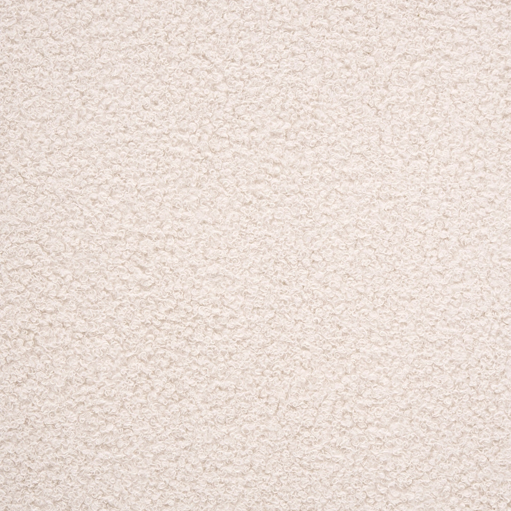 Set di 2 sedie da pranzo in legno scuro e compensato beige in tessuto boucle di poliestere Gambe in legno di gomma Stile tradizionale retrò