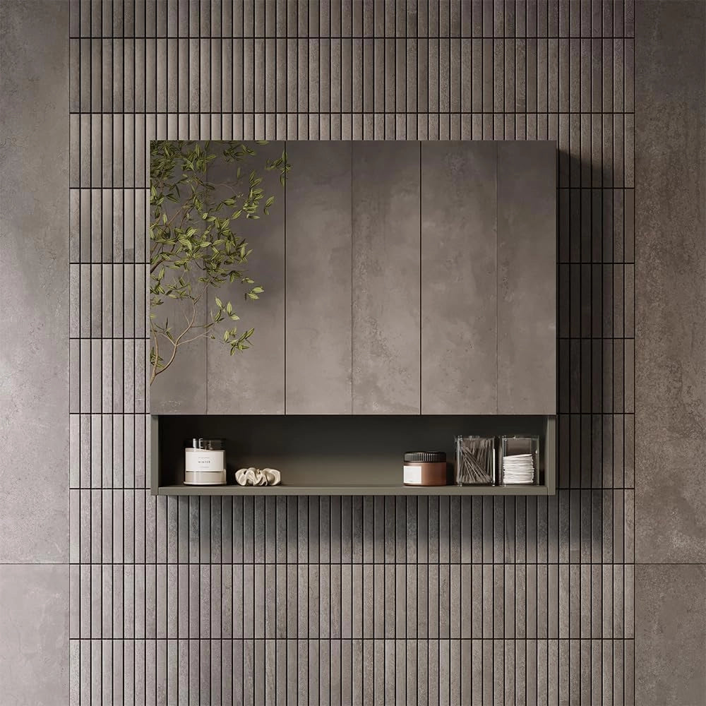 Specchio contenitore bagno Willow, Artigiano, 80 x 70 cm, adatto al montaggio a parete per diverse dimensioni di bagno
