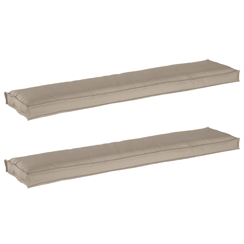 Cuscini per Panca 2 pezzi Tortora 180x40x8 cm Tessuto Oxford