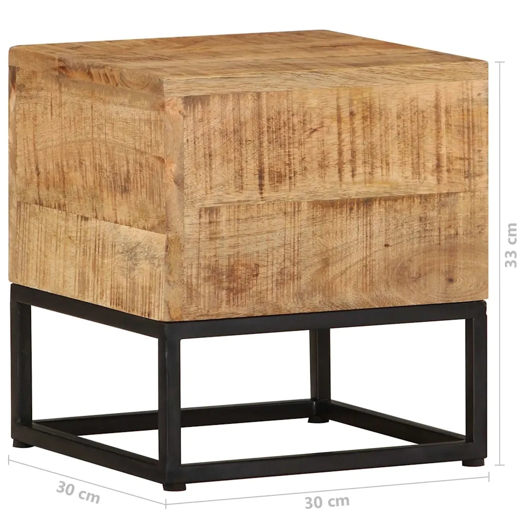 Tavolino 30x30x33 cm in Legno di Mango Grezzo 320814
