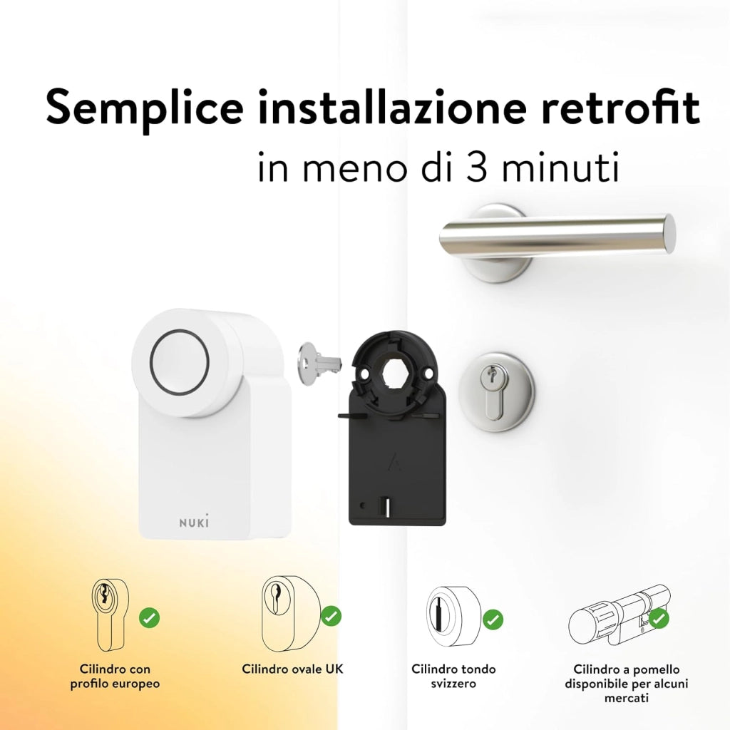 Nuki Smart Lock Go (2025) con Bluetooth & Matter, serratura smart retrofit che trasforma lo smartphone in chiave, senza cambiare cilindro – Smart Lock