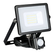 PROIETTORE A LED CON SENSORE PRESENZA 30W - mm 178 x 198 x 57 / 2250 lm VTAC
