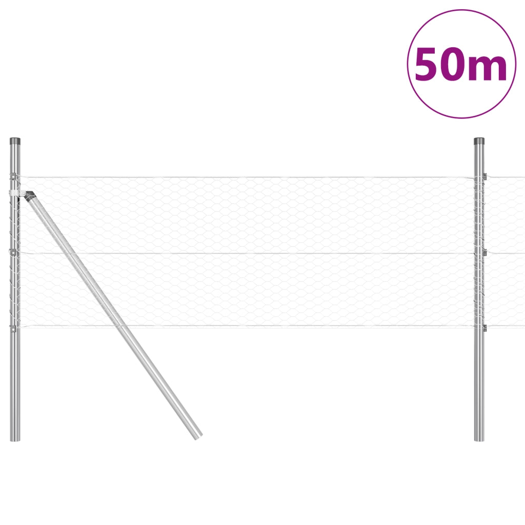Recinzione Esagonale  0.4x50 m Acciaio Zincato