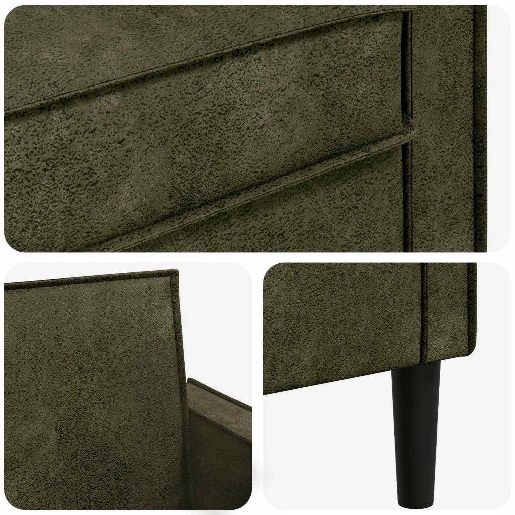 Poltrona XL Verde militare Pelle Scamosciata Sintetica 42043529
