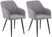 Set di 2 sedie da pranzo Shila grigio,Tessuto