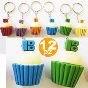 Trade Shop - Set Bomboniere Cup Cake Dolci Per Festa Compleanno 18 Anni Ceramica Porta Chiave -