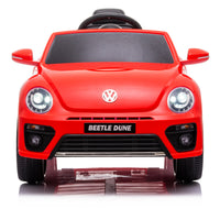 Macchina Elettrica per Bambini 12V con Licenza Volkswagen Maggiolino Beetle Small Rossa
