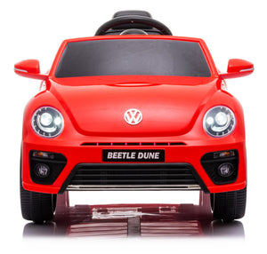 Macchina Elettrica per Bambini 12V con Licenza Volkswagen Maggiolino Beetle Small Rossa