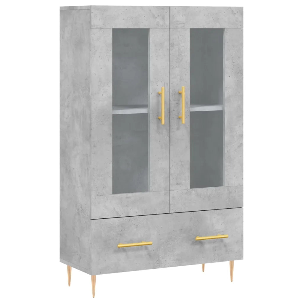 Credenza-Buffet-Armadio da cucina Grigio Cemento 69,5x31x115 cm in Legno Multistrato 109171