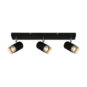 Spot Vintage Plek Metallo Cromo Opaco 3 Luci Gu10