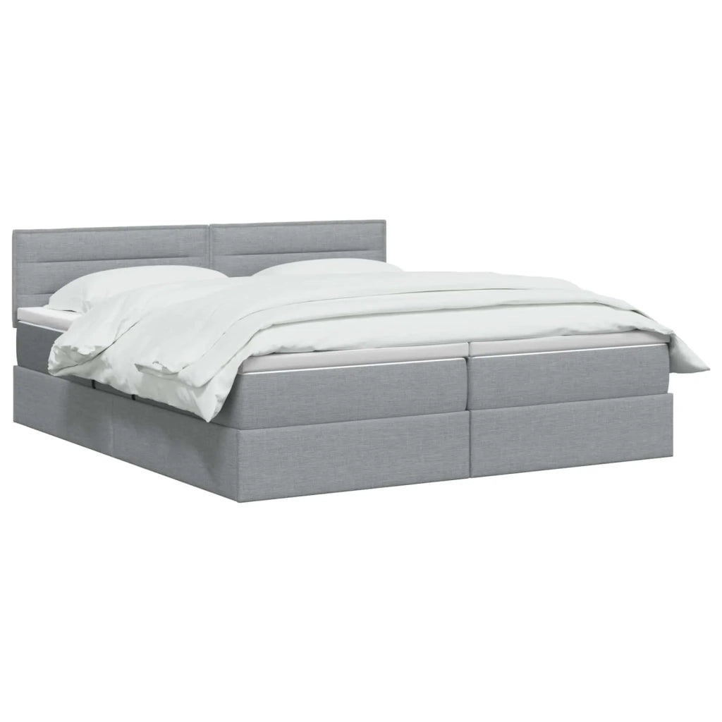 Letto con Contenitore 2 pz Grigio Chiaro Pelle Sintetica 3458901