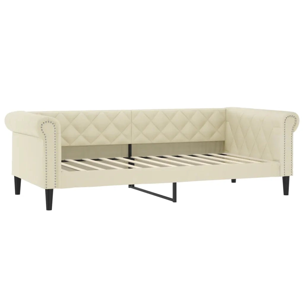 Letto da Giorno Crema 100x200 cm in Similpelle 354232