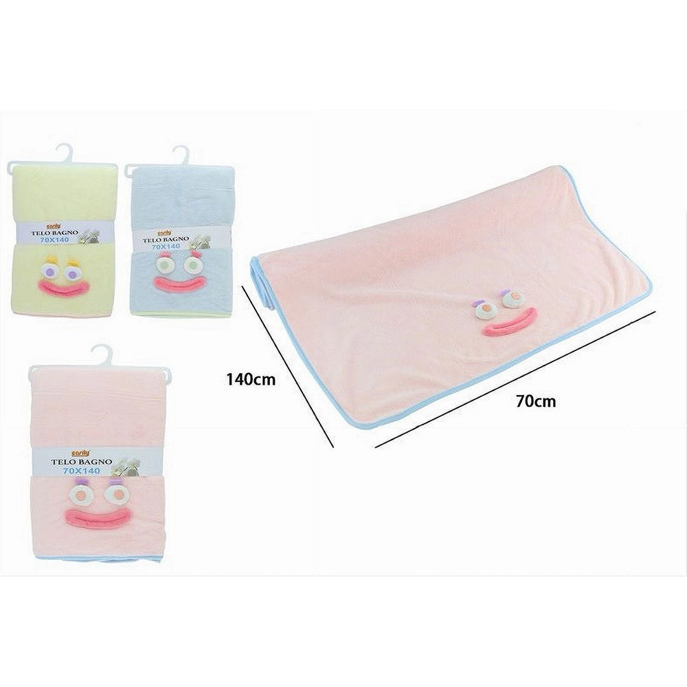 Trade Shop - Telo Bagno Asciugamano 70x140 Cm Da Doccia In Tessuto Con Faccia 3 Colori 10738 -