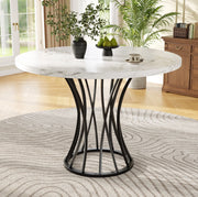 Tavolo da pranzo 80x80x76 cm in MDF e metallo; nero