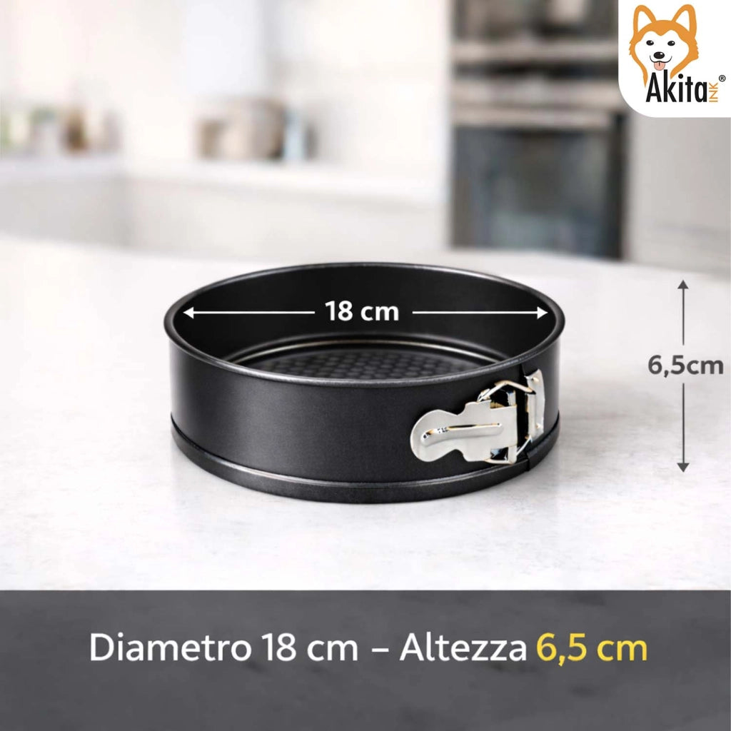 Akitaink Stampo Torta a Cerniera 18 cm Antiaderente