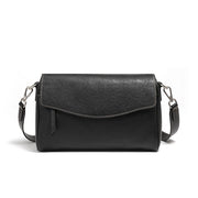 Borsa a tracolla da donna in vera pelle nera