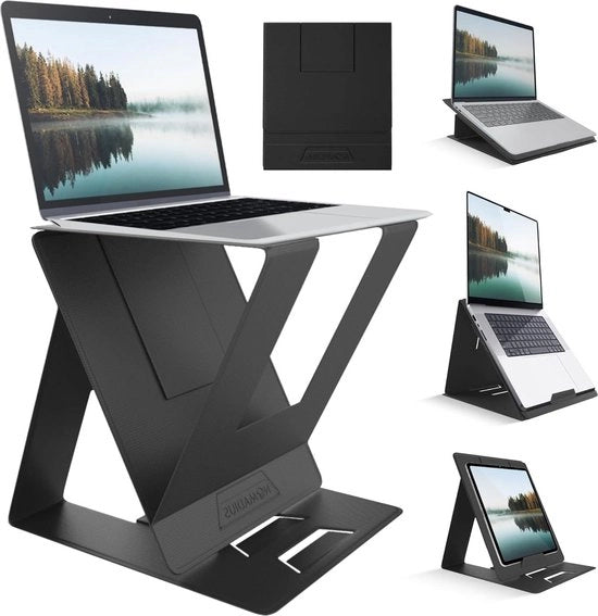 Supporto per Laptop — Alzabili Zona di Lavoro X - Regolabile in 5 Posizioni - Portatile - Supporto per Laptop e Tablet da Tavolo da Scrivere