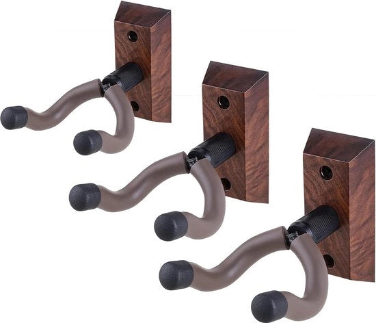 Supporto per chitarra - nero noce - chitarra acustica e elettrica-basso chitarra appoggio (set di 3)