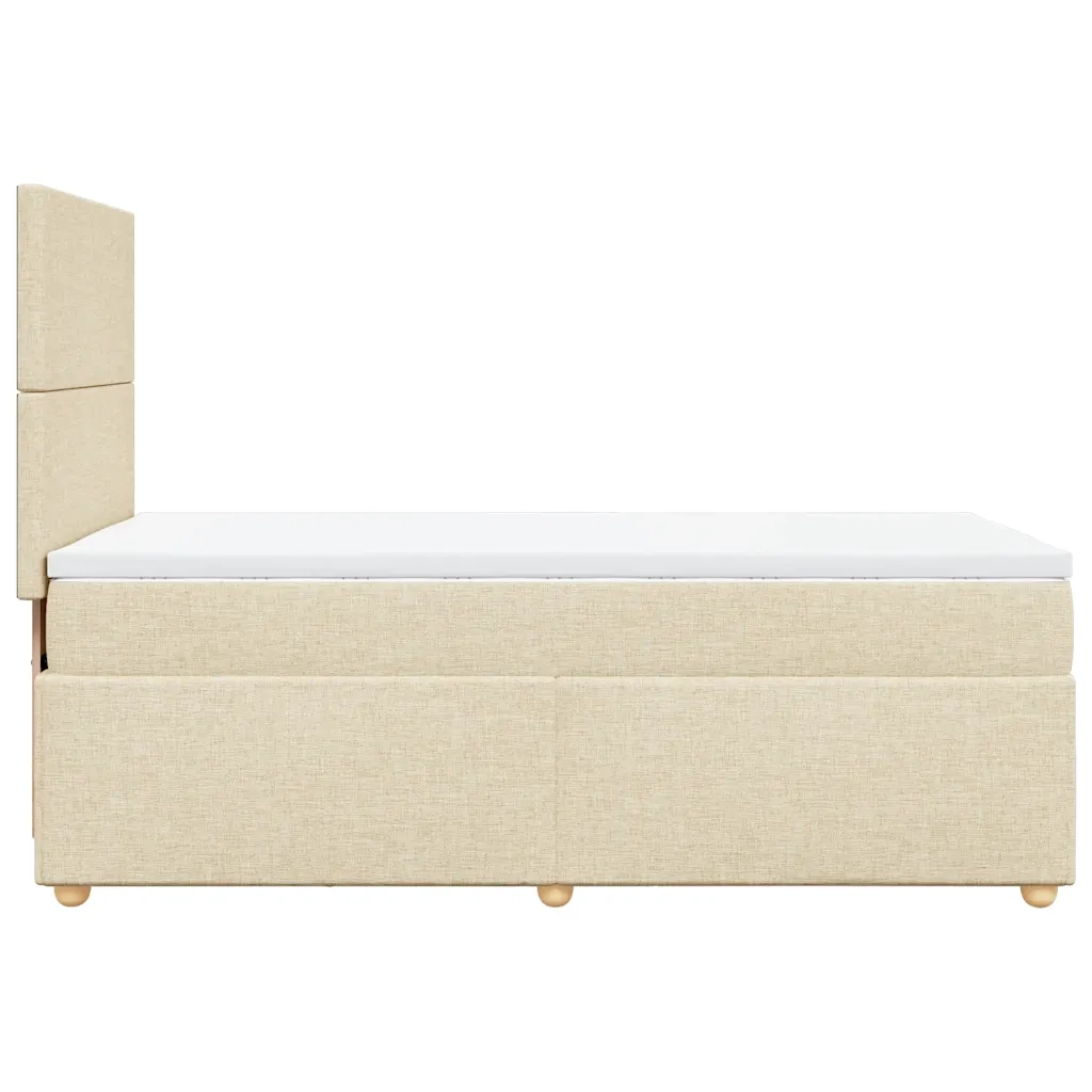 Giroletto a Molle con Materasso Crema 90x200 cm inTessuto