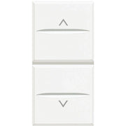 Pulsante doppio 1P NO + 1P NO 10A - 250Vac Bianco Axolute